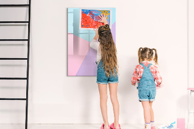 Dry erase magnetic board Pastel pattern