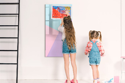 Dry erase magnetic board Pastel pattern