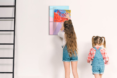 Dry erase magnetic board Pastel pattern