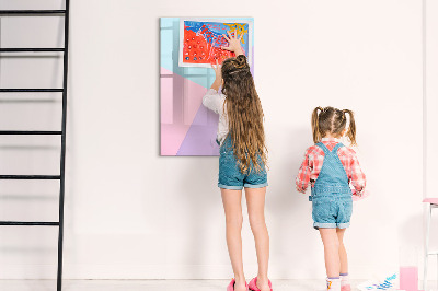 Dry erase magnetic board Pastel pattern