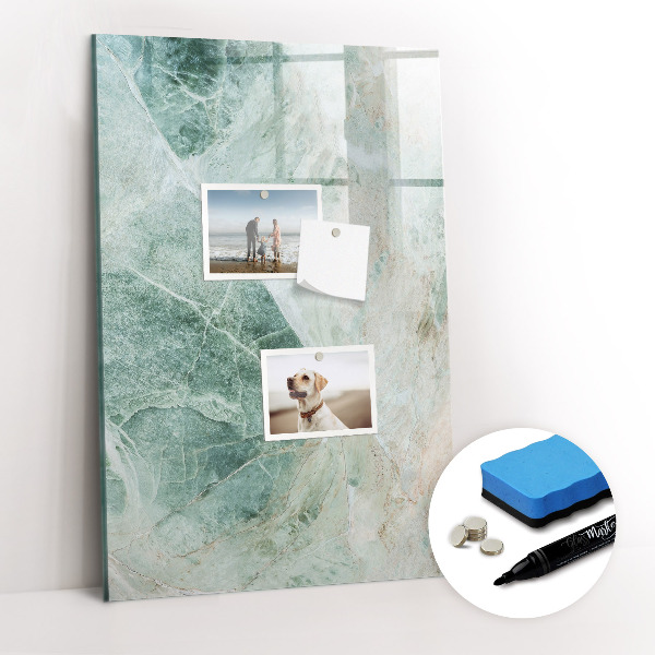 Dry erase magnetic board Stone marble