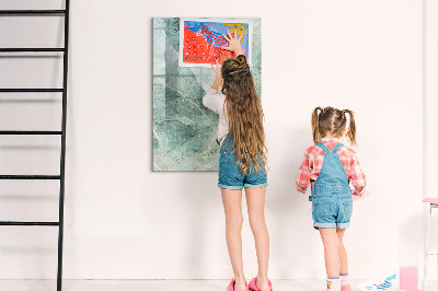 Dry erase magnetic board Stone marble