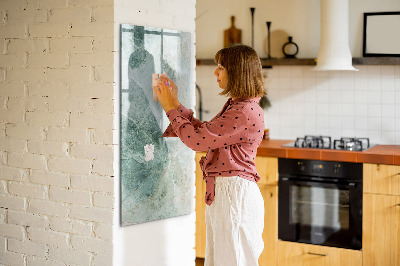 Dry erase magnetic board Stone marble