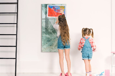 Dry erase magnetic board Stone marble