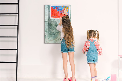 Dry erase magnetic board Stone marble