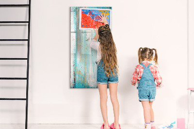 Dry erase board magnetic Vintage wood