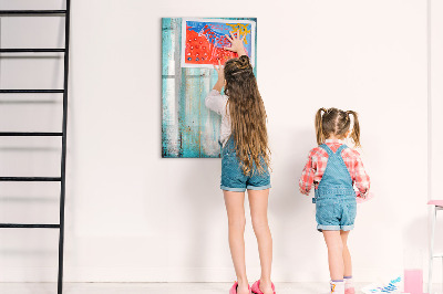 Dry erase board magnetic Vintage wood