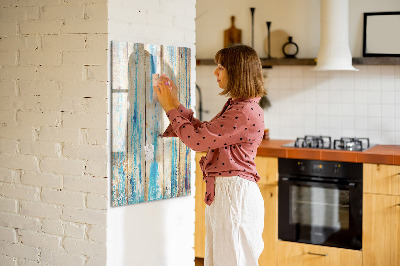 Dry erase magnetic board Aged wood