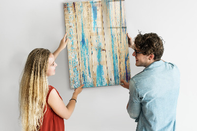 Dry erase magnetic board Aged wood