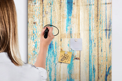 Dry erase magnetic board Aged wood