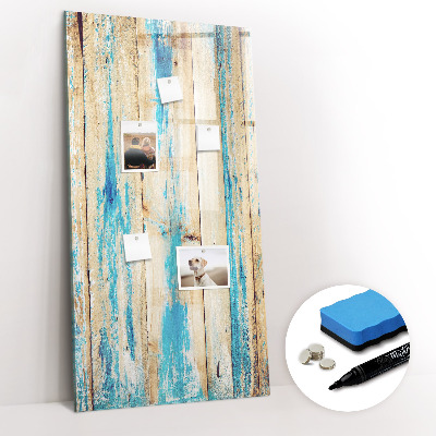 Dry erase magnetic board Aged wood