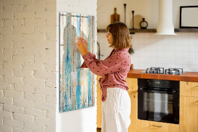 Dry erase magnetic board Aged wood