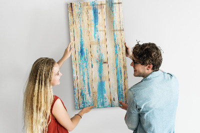 Magnetic board with marker Aged wood