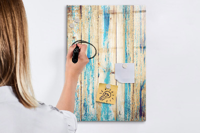 Dry erase magnetic board Aged wood