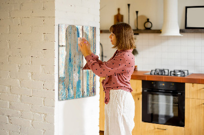 Dry erase magnetic board Aged wood