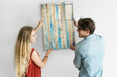 Dry erase magnetic board Aged wood