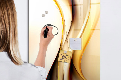 Dry erase board magnetic Abstract golden wave