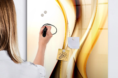 Dry erase board magnetic Abstract golden wave