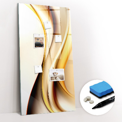 Dry erase board magnetic Abstract golden wave