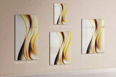 Dry erase board magnetic Abstract golden wave
