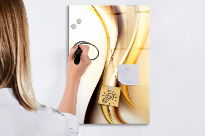 Dry erase board magnetic Abstract golden wave
