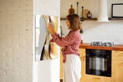 Magnetic board for drawing Abstract golden wave