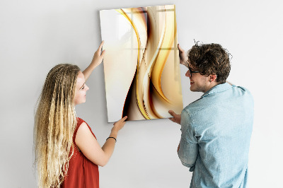 Dry erase board magnetic Abstract golden wave