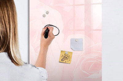 Dry erase magnetic board Rose flowers