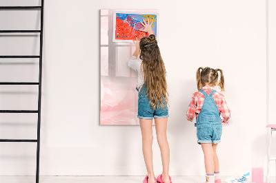 Magnetic board for drawing Rose flowers