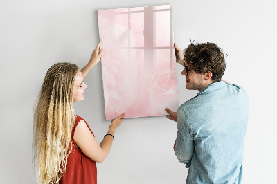Dry erase magnetic board Rose flowers