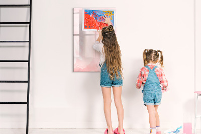 Magnetic board for drawing Rose flowers