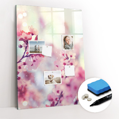 Dry erase board magnetic Spring flowers