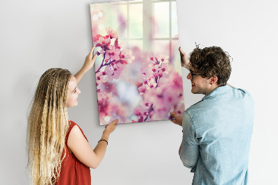 Magnetic board for writing Spring flowers