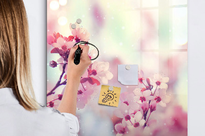 Dry erase board magnetic Spring flowers
