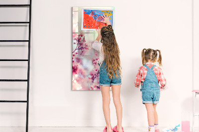 Dry erase board magnetic Spring flowers