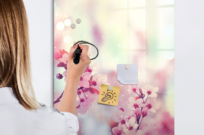 Dry erase board magnetic Spring flowers