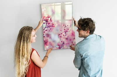 Magnetic board for writing Spring flowers