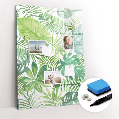 Dry erase board magnetic Watercolor leaves