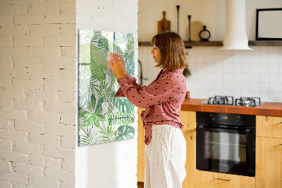 Magnetic board for writing Watercolor leaves