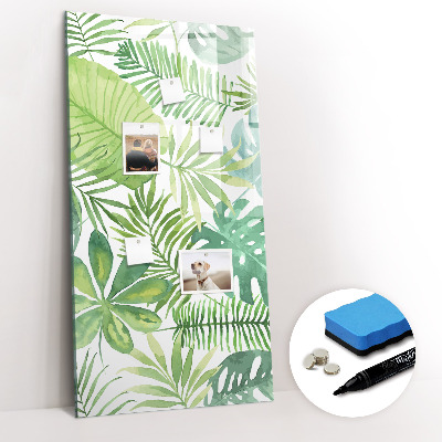 Magnetic board for writing Watercolor leaves