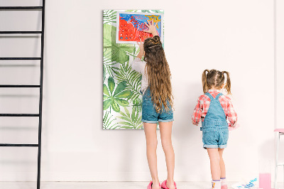 Dry erase board magnetic Watercolor leaves