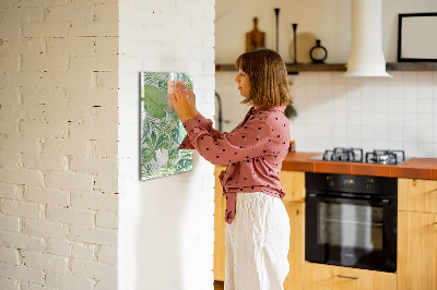 Magnetic board for writing Watercolor leaves