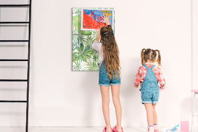 Dry erase board magnetic Watercolor leaves