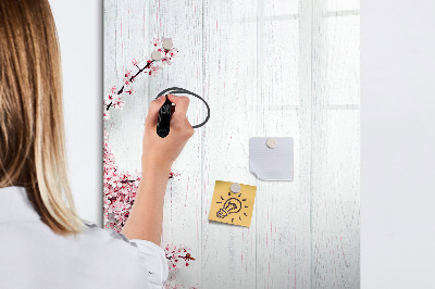 Dry erase board magnetic Flowers on wood