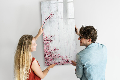 Dry erase board magnetic Flowers on wood