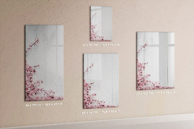 Dry erase board magnetic Flowers on wood