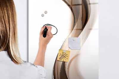Dry erase magnetic board Wave abstraction