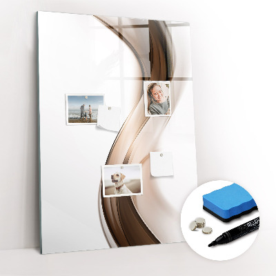 Dry erase magnetic board Wave abstraction