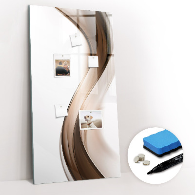 Dry erase magnetic board Wave abstraction