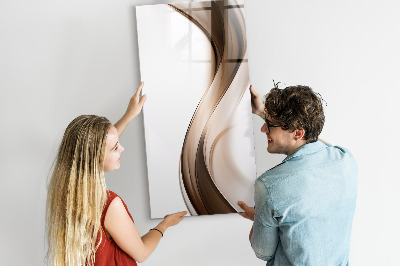 Dry erase magnetic board Wave abstraction